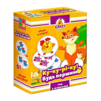 гр Гра настільна розважальна Crazy Koko "Ку-ку-рі-ку" VT8025-08 (16) "Vladi Toys", в коробці - Інтернет-магазин спільних покупок ToGether