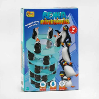 гр Настільна гра "Вежа пінгвінів" 86682 (18) "4FUN Game Club", 18 пінгвінів, 7 кілець, в коробці - Інтернет-магазин спільних покупок ToGether