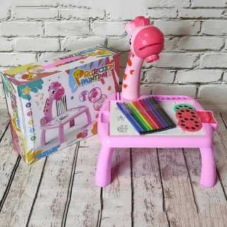Дитячий стіл проектор для малювання з підсвічуванням Projector Painting. GV-906 Колір: рожевий - Інтернет-магазин спільних покупок ToGether