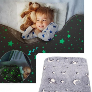 Плед, що світиться в темряві, плюшеве покривало Blanket kids Magic Star 150х100 см флісова ковдра. IV-501 Колір: сірий - Інтернет-магазин спільних покупок ToGether