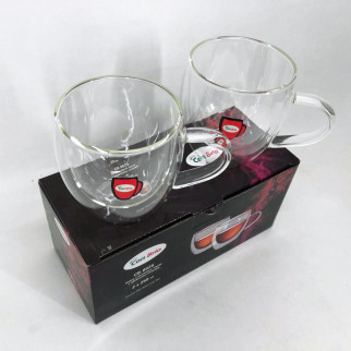 Гуртки скляні з подвійним дном Con Brio CB-8625-2, 2 шт., 250 мл | Чайні чашки з UF-995 подвійними стінками - Інтернет-магазин спільних покупок ToGether