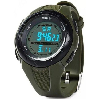 Чоловічий годинник Skmei 1025AG ARMY GREEN, армійський годинник протиударний. OR-845 Колір: зелений - Інтернет-магазин спільних покупок ToGether