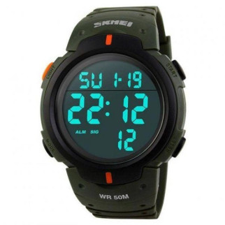 Годинник наручний чоловічий SKMEI 1068AG, армійський годинник протиударний. YN-409 Колір: зелений - Інтернет-магазин спільних покупок ToGether