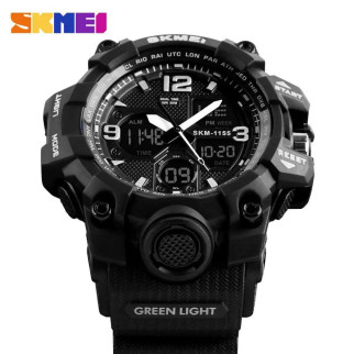 Брендовий чоловічий годинник SKMEI 1155BBK | Годинники для чоловіка Військовий PO-600 тактичний годинник - Інтернет-магазин спільних покупок ToGether