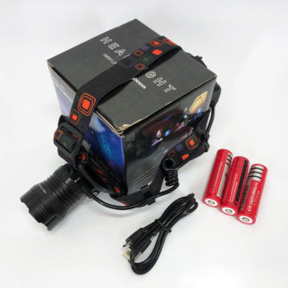 Ліхтар налобний X-Balong XQ-218-HP50 акумуляторний LED zoom з функцією Power Bank 3 SH-606 режими роботи - Інтернет-магазин спільних покупок ToGether