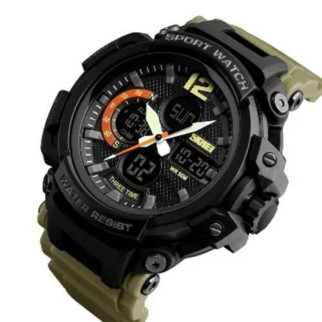 Чоловічий тактичний годинник SKMEI 1343KH KHAKI | Водостійкий тактичний годинник | Годинник HC-149 військовий чоловічий - Інтернет-магазин спільних покупок ToGether