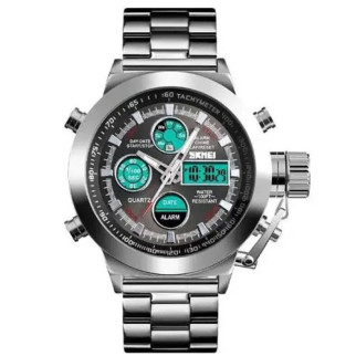 Годинник для чоловіка SKMEI 1515SI SILVER / Модний чоловічий годинник / Годинник FK-315 армійський оригінал - Інтернет-магазин спільних покупок ToGether