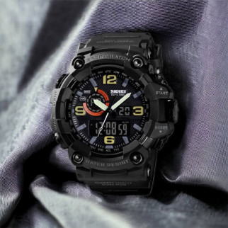 Фірмовий спортивний годинник SKMEI 1520BK, Годинник для військовослужбовців, Чоловічий WU-373 тактичний годинник - Інтернет-магазин спільних покупок ToGether
