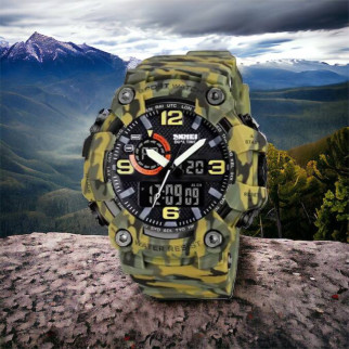 Годинник для чоловіка SKMEI 1520CMGN | Модний чоловічий годинник | PG-790 Годинник спортивний - Інтернет-магазин спільних покупок ToGether