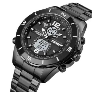 Годинник наручний чоловічий SKMEI 1670BKWT BLACK-WHITE. FZ-985 Колір: чорний - Інтернет-магазин спільних покупок ToGether