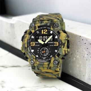 Годинник армійський скмей SKMEI 1965CMGN / Наручний годинник для військових / BF-551 Тактичний годинник - Інтернет-магазин спільних покупок ToGether