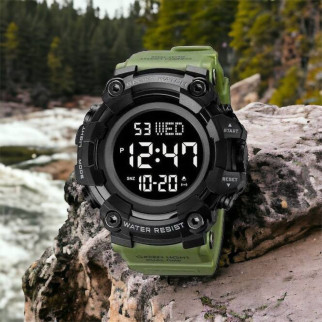 Годинник армійський оригінал SKMEI 1968AG, Військовий чоловічий наручний годинник зелений, Брендовий ET-434 чоловічий годинник - Інтернет-магазин спільних покупок ToGether