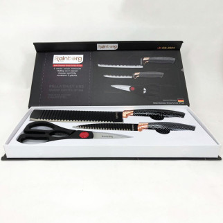 Набір кухонний ножів Rainberg RB-8803 3 в 1 з нержавіючої сталі з WA-574 керамічним покриттям - Інтернет-магазин спільних покупок ToGether
