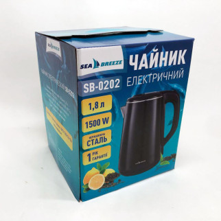 Стильний електричний чайник SeaBreeze SB-0202, Тихий електричний чайник, AY-802 Маленький електрочайник - Інтернет-магазин спільних покупок ToGether