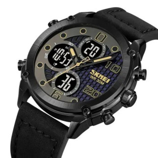 Чоловічий круглий наручний годинник SKMEI 1975LBKBK, Годинник для чоловіка, Стильний класичний SK-565 чоловічий годинник - Інтернет-магазин спільних покупок ToGether