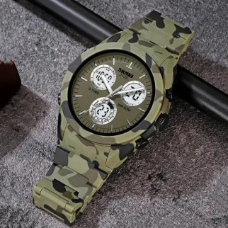 Годинник для чоловіка SKMEI 2109CMGN | Водостійкий тактичний годинник | Годинник TM-884 військовий чоловічий - Інтернет-магазин спільних покупок ToGether