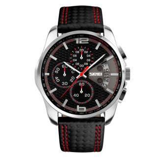 Якісний чоловічий годинник SKMEI 9106RD | Чоловічий круглий наручний годинник | Крутий PE-901 чоловічий годинник - Інтернет-магазин спільних покупок ToGether