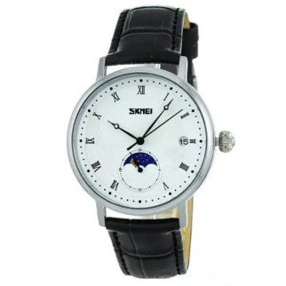 Чоловічий круглий наручний годинник SKMEI 9308SIBK / Крутий чоловічий годинник / Стильний класичний AJ-428 чоловічий годинник - Інтернет-магазин спільних покупок ToGether