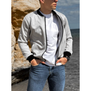 Чоловіча замшева куртка бомбер демісезонна замшева Reload Low сіра  - Інтернет-магазин спільних покупок ToGether