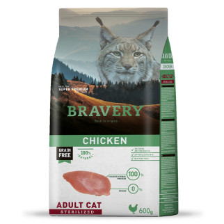 Корм Bravery Cat Adult Sterilized Chicken сухий з куркою для стерилізованих котів 600 гр - Інтернет-магазин спільних покупок ToGether