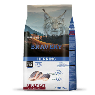 Корм Bravery Cat Adult Sterilized Herring сухий з оселедцем для стерилізованих котів 2 кг - Інтернет-магазин спільних покупок ToGether