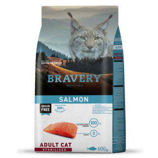 Корм Bravery Cat Adult Sterilized Salmon сухий з лососем для стерилізованих котів 600 гр - Інтернет-магазин спільних покупок ToGether