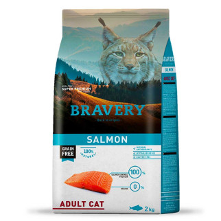 Корм Bravery Salmon Adult Cat сухий з лососем для дорослих котів 2 кг - Інтернет-магазин спільних покупок ToGether