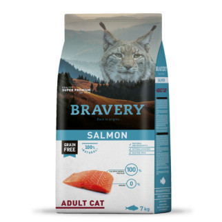 Корм Bravery Salmon Adult Cat сухий з лососем для дорослих котів 7 кг - Інтернет-магазин спільних покупок ToGether