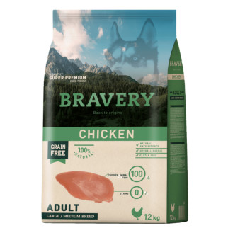 Корм Bravery Adult Large & Medium Chicken сухий з куркою для дорослих собак середніх та великих порід 12 кг - Інтернет-магазин спільних покупок ToGether