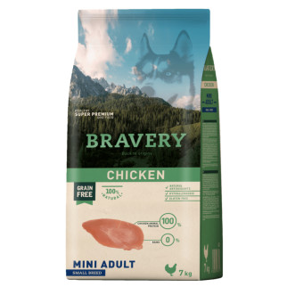 Корм Bravery Chicken Adult Mini сухий з куркою для дорослих собак малих порід 7 кг - Інтернет-магазин спільних покупок ToGether