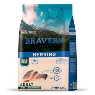Корм Bravery Adult Large & Medium Herring сухий з оселедцем для дорослих собак середніх та великих порід 12 кг - Інтернет-магазин спільних покупок ToGether