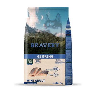 Корм Bravery Mini Adult Herring сухий з оселедцем для дорослих собак малих порід 2 кг - Інтернет-магазин спільних покупок ToGether