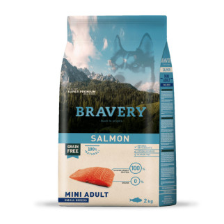 Корм Bravery Mini Adult Salmon сухий з лососем для дорослих собак малих порід 2 кг - Інтернет-магазин спільних покупок ToGether