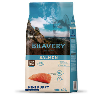 Корм Bravery Mini Puppy Salmon сухий з лососем для цуценят малих порід 600 гр - Інтернет-магазин спільних покупок ToGether