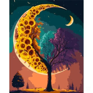 Картина по номерах "Місяць у квітах" 40x50 см - Інтернет-магазин спільних покупок ToGether