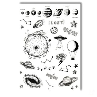 Набір тимчасових татуювань "Космічний бум" LC-124 - Інтернет-магазин спільних покупок ToGether