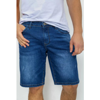 Чоловічі шорти джинсові з потертостями однотонні, колір Синій - Інтернет-магазин спільних покупок ToGether