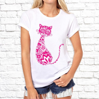 Жіноча футболка з принтом "Закохана кішка" Push IT - Інтернет-магазин спільних покупок ToGether