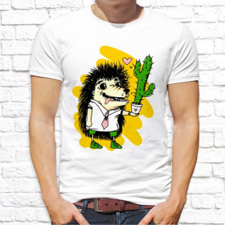 Чоловіча футболка з принтом "Закоханий їжачок" Push IT - Інтернет-магазин спільних покупок ToGether