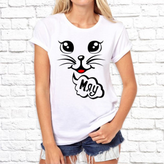 Жіноча футболка з принтом Кошеня "Мяу" Push IT - Інтернет-магазин спільних покупок ToGether