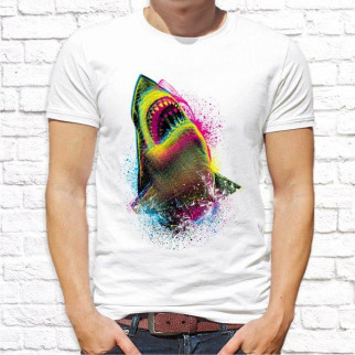 Чоловіча футболка з принтом Акула кольорова Push IT - Інтернет-магазин спільних покупок ToGether