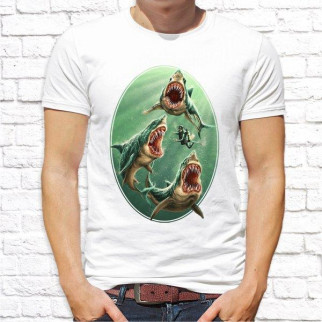 Чоловіча футболка з принтом Акули Push IT - Інтернет-магазин спільних покупок ToGether