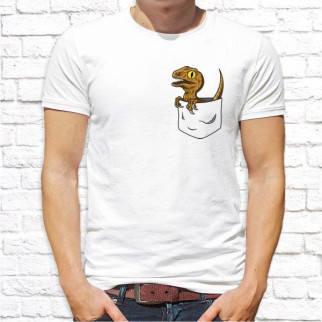 Чоловіча футболка з принтом Динозавр у кишені Push IT - Інтернет-магазин спільних покупок ToGether