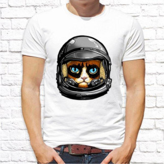 Чоловіча футболка з принтом Кот космонавт Push IT - Інтернет-магазин спільних покупок ToGether