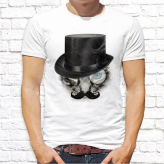 Чоловіча футболка з принтом Кіт з вусами Push IT - Інтернет-магазин спільних покупок ToGether