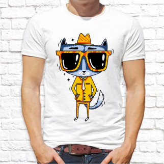 Чоловіча футболка з принтом Кіт у костюмі Push IT - Інтернет-магазин спільних покупок ToGether