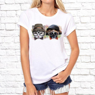 Жіноча футболка з принтом Кішка та Собака Push IT - Інтернет-магазин спільних покупок ToGether