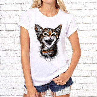 Жіноча футболка з принтом Кішка 2 Push IT - Інтернет-магазин спільних покупок ToGether