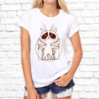 Жіноча футболка з принтом Котейка Push IT - Інтернет-магазин спільних покупок ToGether