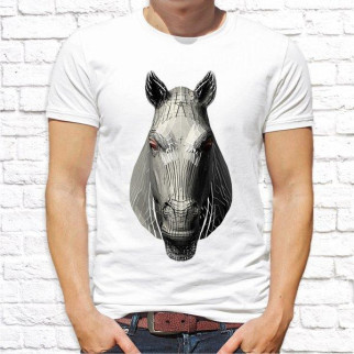 Чоловіча футболка з принтом Кінь сірий Push IT - Інтернет-магазин спільних покупок ToGether